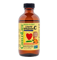 Витамин С со вкусом апельсина, Liquid Vitamin C Natural Orange, ChildLife, 118 мл