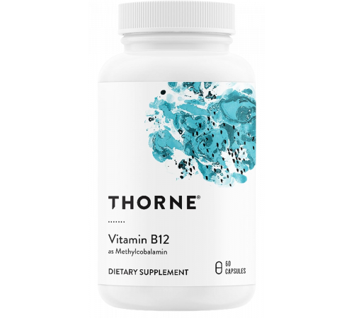 Витамин B12 Метилкобаламин, Vitamin B12 as Methylcobalamin, Thorne, 60 капсул