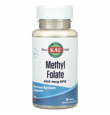 Метил фолат 400 мкг, Methyl Folate 400 mcg, KAL, 90 таблеток