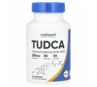 Тауроурсодезоксихолевая кислота, TUDCA, Nutricost, 30 капсул