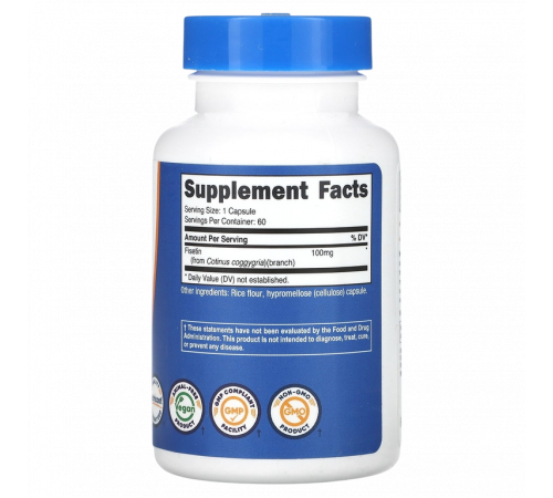 Физетин, Fisetin, Nutricost, 60 капсул