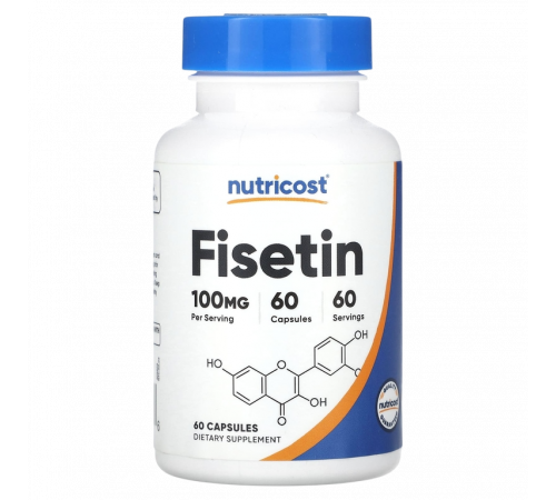 Физетин, Fisetin, Nutricost, 60 капсул