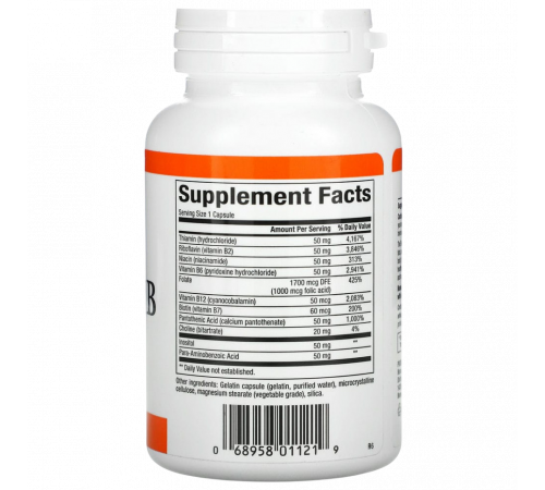 Комплекс витамина Б, Hi Potency B, Natural Factors, 90 капсул