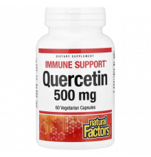 Кверцетин 500 мг, Quercetin 500 mg, Natural Factors, 60 вегетарианских капсул