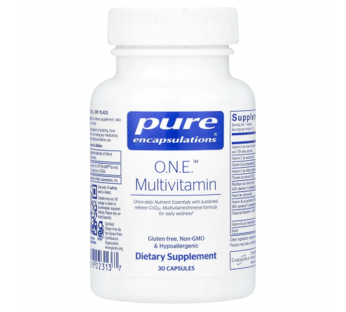 Мультивитамины O.N.E., Multivitamin, Pure Encapsulations, 30 капсул
