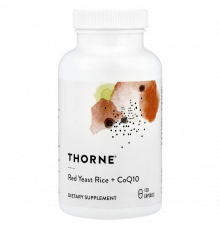 Красный дрожжевой рис с коэнзимом Q10, Red Yeast Rice + CoQ10, Thorne, 120 капсул