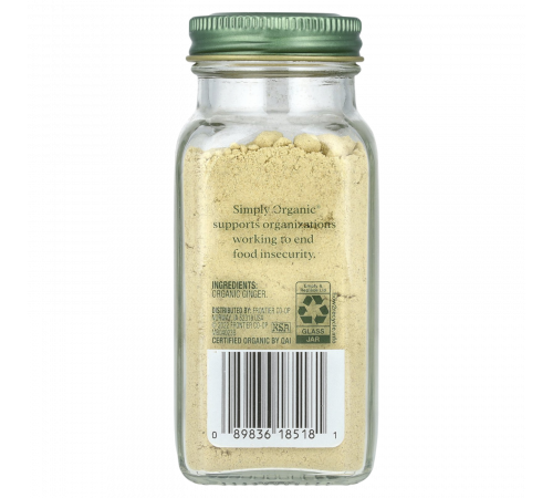 Молотый имбирь, Ground Ginger, Simply Organic, 46 г