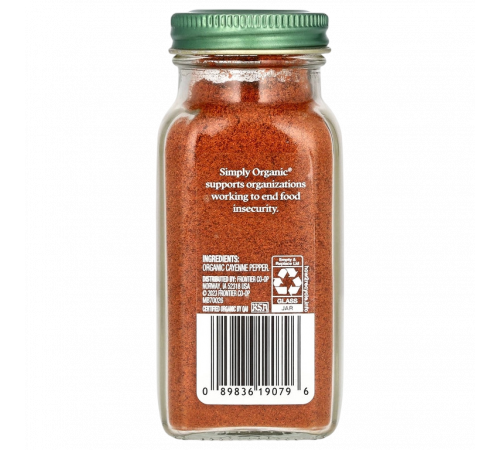 Молотый кайенский перец, Cayenne, Simply Organic, 71 г