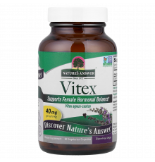 Витекс агнус кастус, Vitex Agnus-Cactus, Nature's Answer, 90 вегетарианских капсул