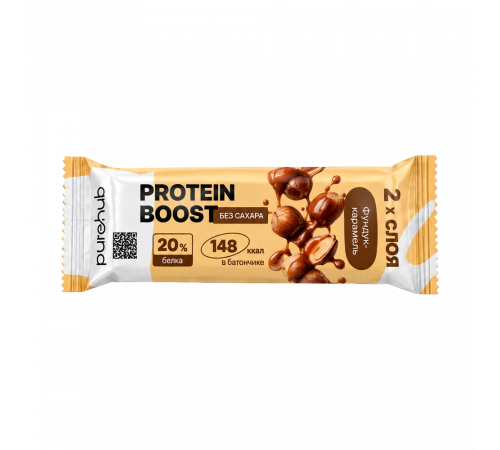 Протеиновые батончики Protein Boost, Фисташка, Арахис, Фундук, Purehub, 6 батончиков по 40 г