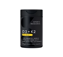 Растительный витамин Д3+К2, Vitamin D3+K2, Sports Research, 60 капсул