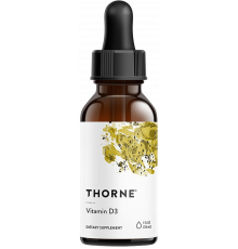 Витамин D в жидкой форме, Vitamin D Liquid, Thorne, 30 мл