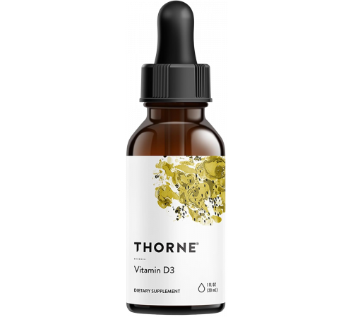 Витамин D в жидкой форме, Vitamin D Liquid, Thorne, 30 мл