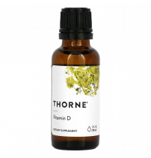 Витамин D в жидкой форме, Vitamin D Liquid, Thorne, 30 мл