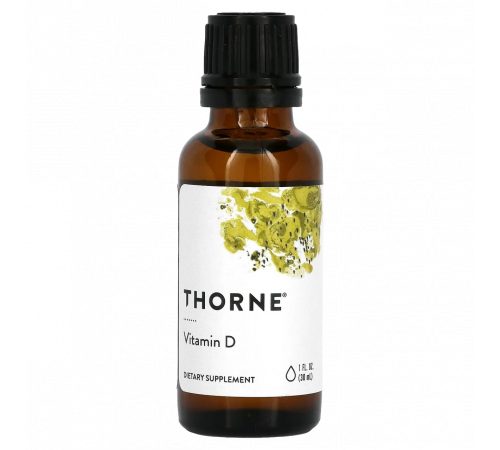 Витамин D в жидкой форме, Vitamin D Liquid, Thorne, 30 мл