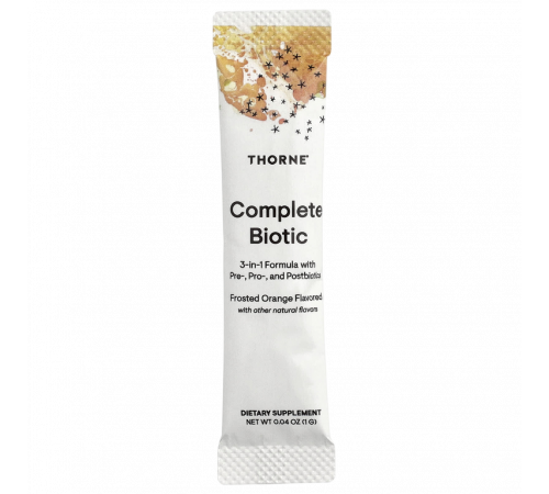 Complete Biotic, апельсин в глазури, Thorne, 30 пакетиков
