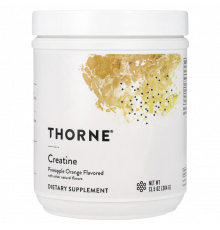 Креатин со вкусом ананаса и апельсина, Creatine, Thorne, 384 г