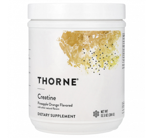 Креатин со вкусом ананаса и апельсина, Creatine, Thorne, 384 г