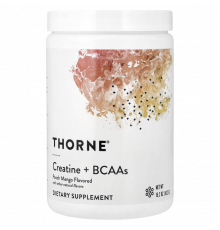 Креатин и BCAA со вкусом персика и манго, Creatine + BCAAs, Thorne, 432 г