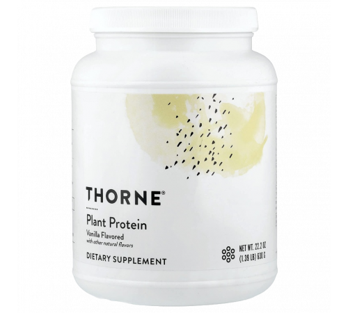 Растительный протеин со вкусом ванили, Plant Protein Vanilla, Thorne, 630 г