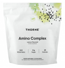 Аминокислотный комплекс со вкусом лимона, Amino Complex, Thorne, 30 пакетиков