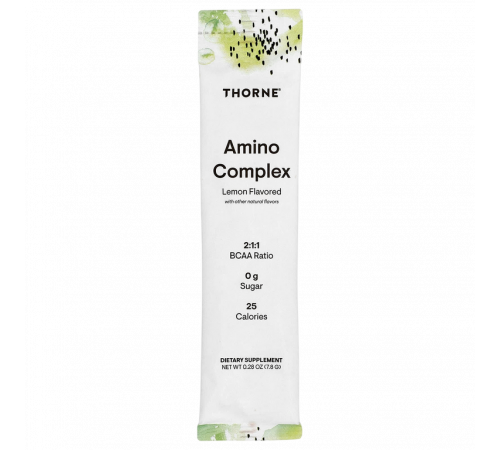 Аминокислотный комплекс со вкусом лимона, Amino Complex, Thorne, 30 пакетиков