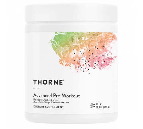 Предтренировочный комплекс, Advanced Pre-Workout Rainbow Sherbet, Thorne, 10.4 oz