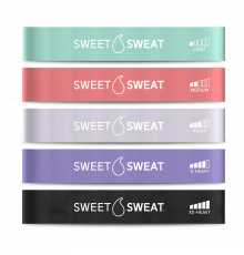 Эластичные резинки для фитнеса, Mini Loop Fitness Bands, Sweet Sweat, набор 5 шт