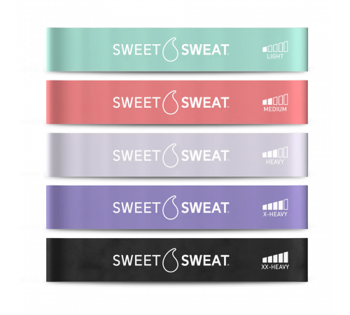 Эластичные резинки для фитнеса, Mini Loop Fitness Bands, Sweet Sweat, набор 5 шт