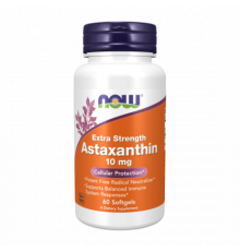 Астаксантин, Astaxanthin, Now foods, 60 капсул