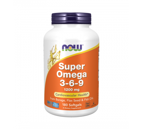 Супер Омега 3-6-9, Super Omega 3-6-9, Now Foods, 180 капсул