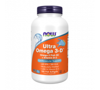 Ультра Омега 3 + Витамин Д3, Ultra Omega 3-D, Now Foods, 180 капсул