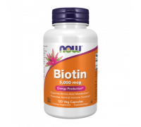 Биотин, Biotin, Now Foods, 120 капсул