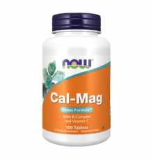 Комплекс с кальцием и магнием для снятия стресса, Cal-Mag Stress Formula, Now Foods, 100 таблеток