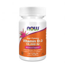 Витамин Д3, Vitamin D3, Now Foods, 120 капсул
