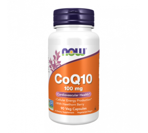 Коэнзим Q10 с ягодами боярышника, CoQ10, Now Foods, 90 капсул