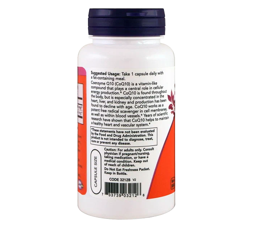 Коэнзим Q10, CoQ10, Now Foods, 60 капсул