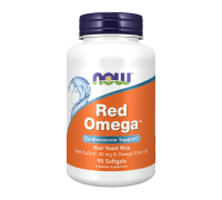 Красный ферментированный рис и Омега-3, Red Omega, Now Foods, 90 капсул
