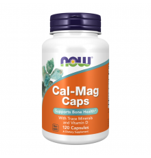 Капсулы с кальцием и магнием, Cal-Mag caps, Now Foods, 120 капсул
