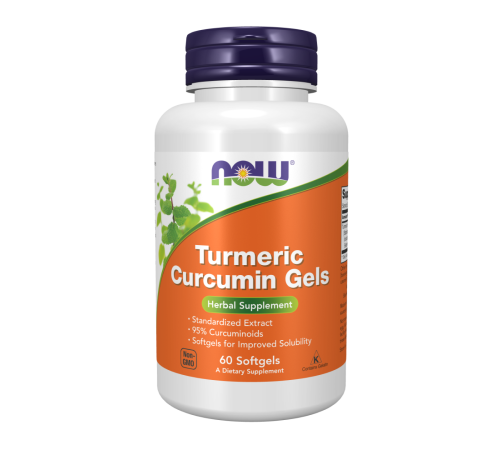 Куркумин, Turmeric Curcumin, Now Foods, 60 капсул