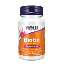Биотин, Biotin, Now Foods, 100 капсул