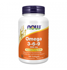 Омега 3-6-9, Omega 3-6-9, Now Foods, 100 капсул
