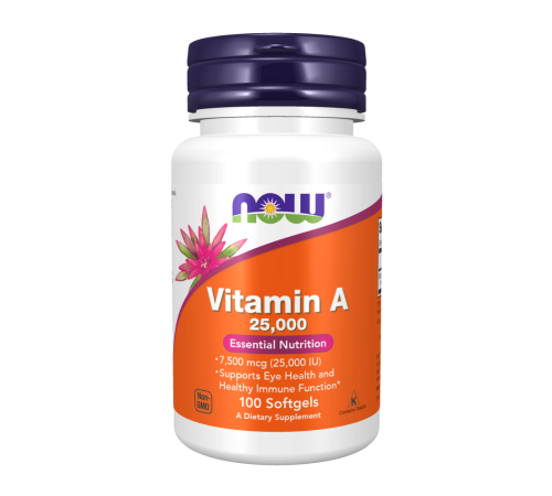 Витамин А, Vitamin A, Now Foods, 100 капсул