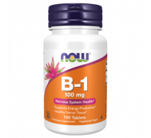 Тиамин, Vitamin B-1, Now Foods, 100 таблеток