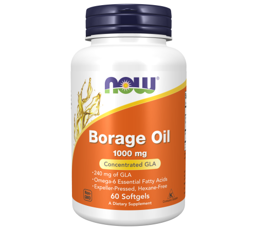 Масло огуречника (бурачника), Borage Oil, Now Foods, 60 капсул