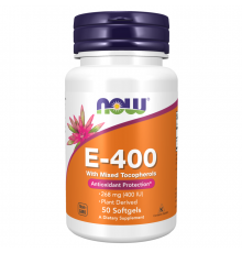 Витамин E со смешанными токоферолами, Vitamin E, Now Foods, 50 капсул