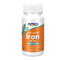 Железо, Double Strength Iron, Now Foods, 90 капсул