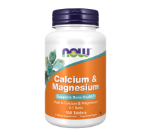 Кальций и магний, Calcium & Magnesium, Now Foods, 100 таблеток