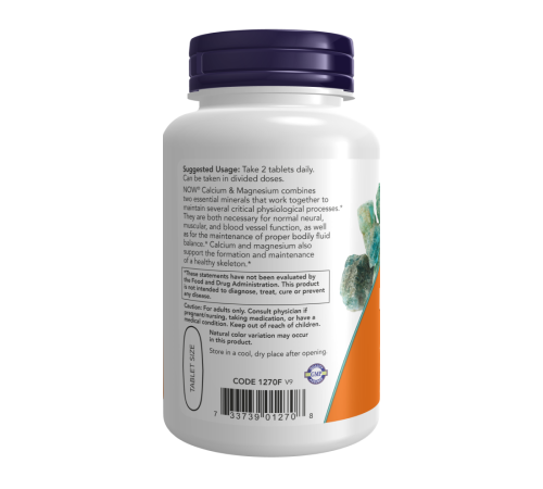 Кальций и магний, Calcium & Magnesium, Now Foods, 100 таблеток