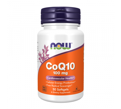 Коэнзим Q10, Coenzyme Q10, Now Foods, 50 капсул